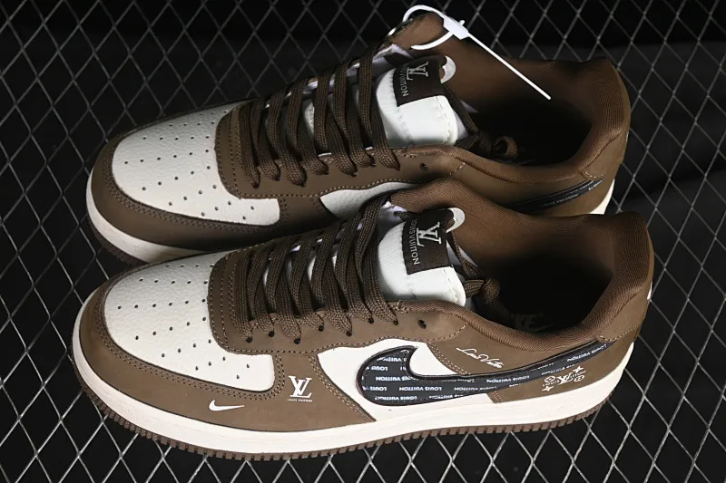 All categories Nk Air Force 1 Air Force series Nk Air Force 1 Low Air Force low top Nike Air Force 1'07 Low LV co-branded Army green silver black Air Force 1 low top casual sneakers DK0188-086